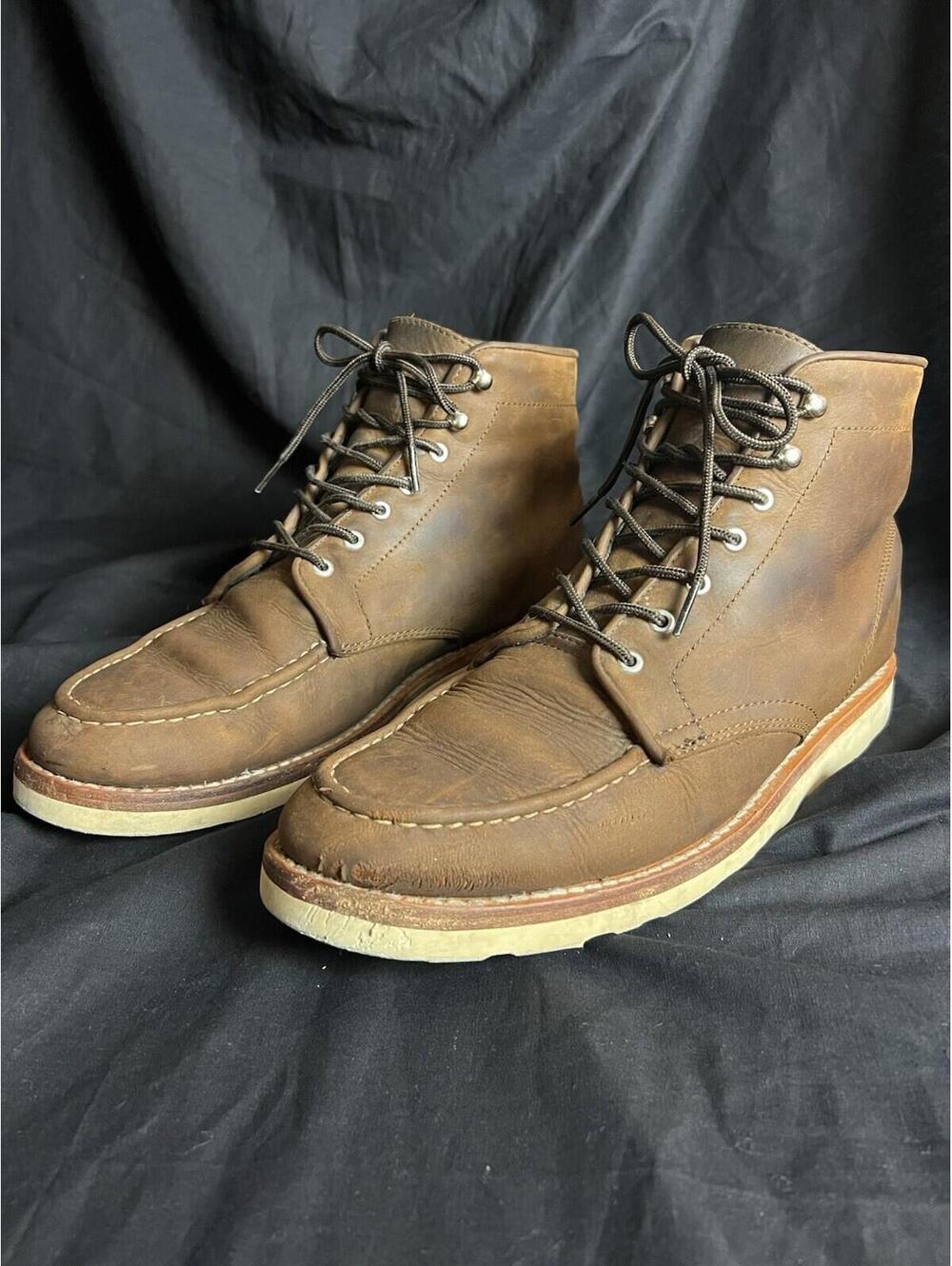 Thursday Boot Diplomat Leather Brown Adobe Arizona Moc Toe Mens 12 Vibram Wedge
